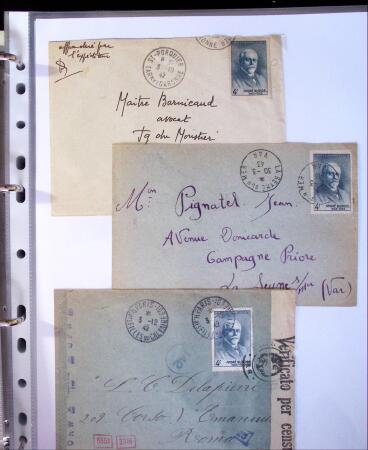 1941-1946 Classeur blanc contenant environs 300 plis