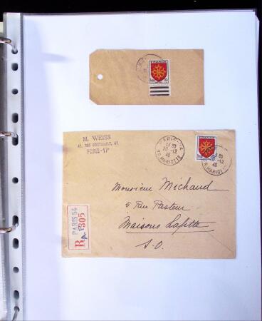 1941-1946 Classeur blanc contenant environs 300 plis