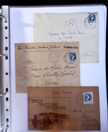 1941-1946 Classeur blanc contenant environs 300 plis