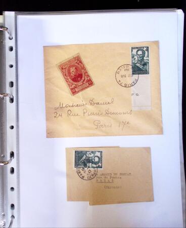 1941-1946 Classeur blanc contenant environs 300 plis