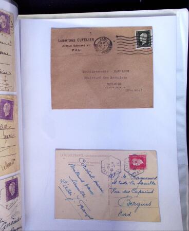 1941-1946 Classeur blanc contenant environs 300 plis