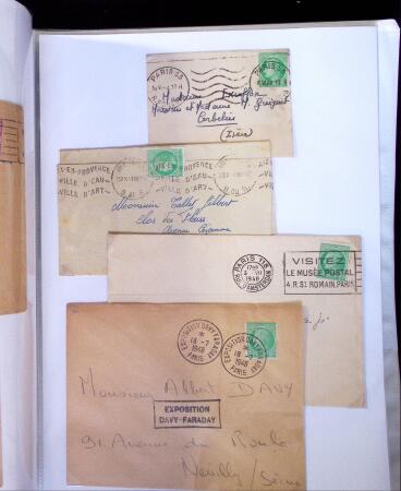 1941-1946 Classeur blanc contenant environs 300 plis