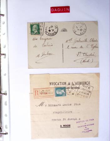 Classeur Vert contenant environs 200 lettres et cartes