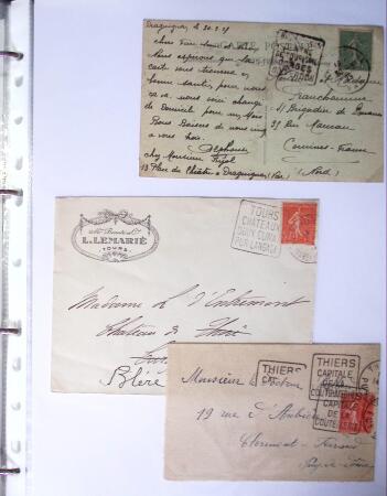 Classeur Vert contenant environs 200 lettres et cartes