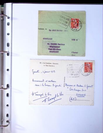 Classeur Vert contenant environs 200 lettres et cartes