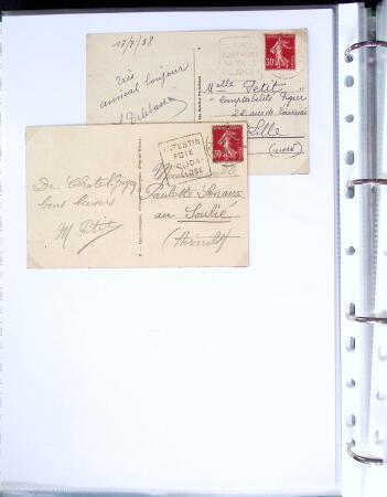 Classeur Vert contenant environs 200 lettres et cartes