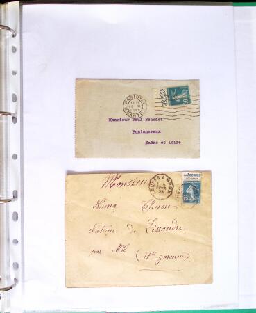1972-1974 3 classeurs: Perforés sur lettres à en-tête,