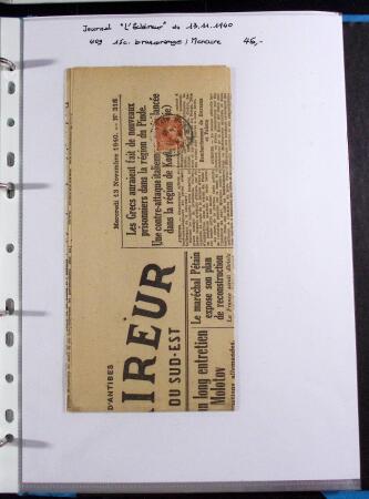 FIN DE CATALOGUE 1859-1943 Un classeurs de seuls sur