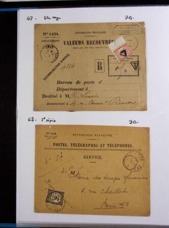 FIN DE CATALOGUE 1859-1943 Un classeurs de seuls sur