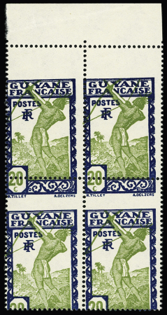 N°115 20c bleu et vert-olive, spectaculaire variété