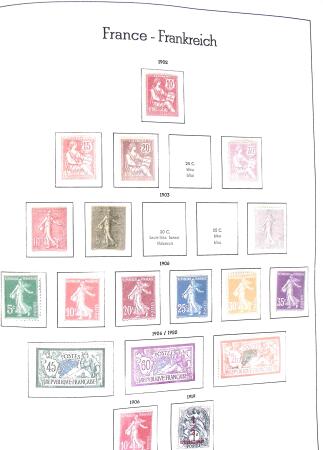 1877-1962 Collection de France dans un classeur