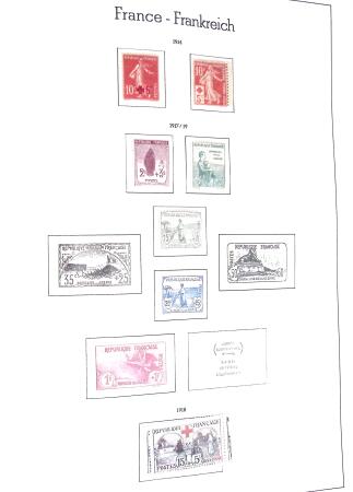 1877-1962 Collection de France dans un classeur