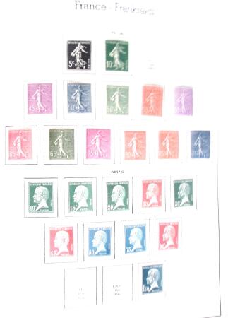 1877-1962 Collection de France dans un classeur