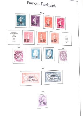 1877-1962 Collection de France dans un classeur
