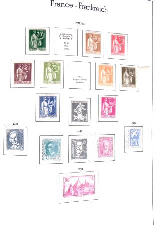 1877-1962 Collection de France dans un classeur