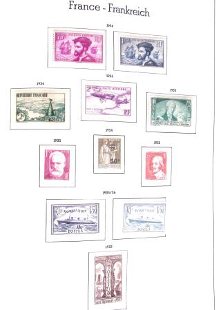 1877-1962 Collection de France dans un classeur