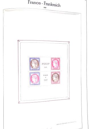 1877-1962 Collection de France dans un classeur