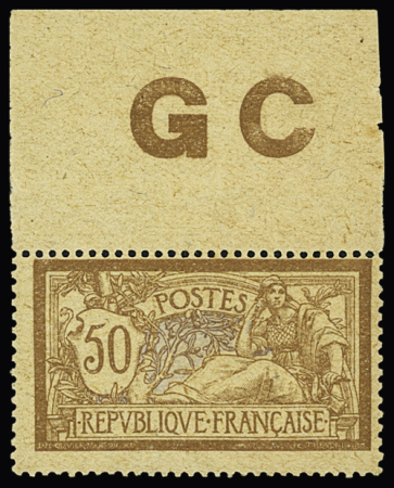 N°120d 50c. brun et gris, papier GC avec bdf, neuf