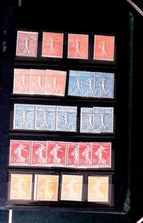 1876-1940 Stock de France neuf */** période Sage,