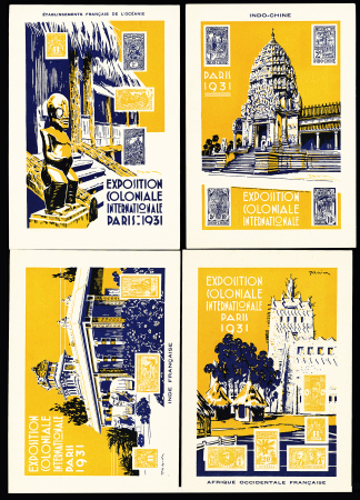 1931 Exposition coloniale de Paris, 10 cartes entiers