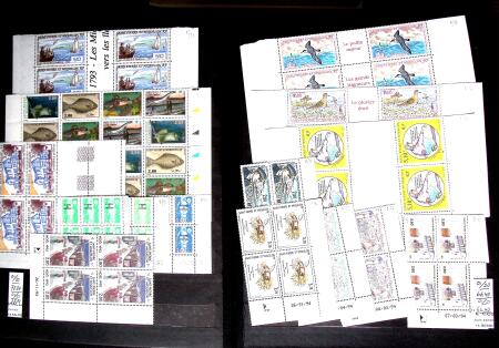1986-2010 Collection de neufs de SPM en blocs de 4,