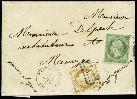 N°20+36 obl. GC764 sur lettre de Castelsarrasin (Tarn
