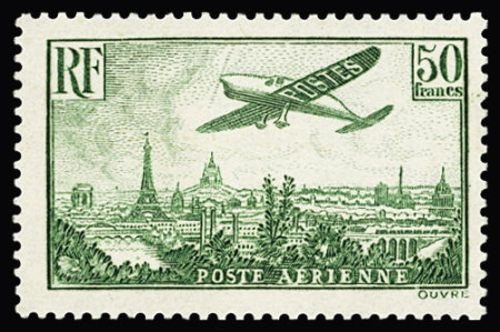 N°14 50f vert-jaune, neuf **, TB