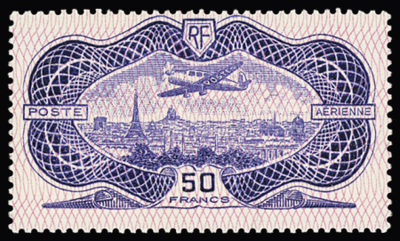 N°15 50f Burelé, neuf **, TB