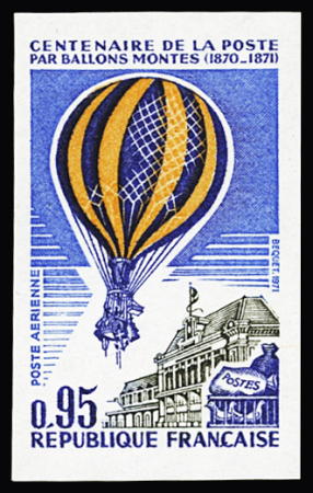 N°45a 95c Centenaire de la poste par ballons montés,