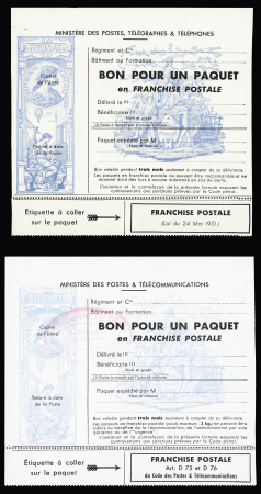 Timbres de Franchise militaire pour colis N°14 et