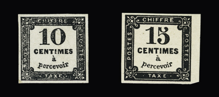 N°2 et 3 10c et 15c noir, neuf **, TTB (cote pour