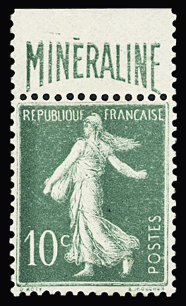 N°188A 10c vert Minéraline, très bien centré, neuf
