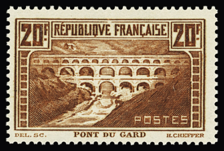 N°262 20f Pont du Gard, Type IIB, neuf **, très frais,