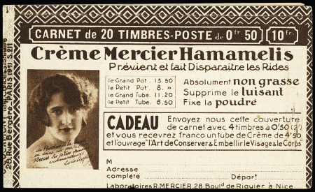 N°272-C12 Carnet "Crème Mercier Hamamelis" S211, neuf **, TTB