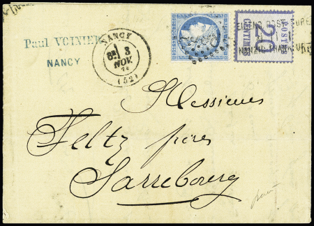 Lot semblable AFF n°60 OBL GC 2598 + T17 Nancy (3 nov 71) et Alsace n°6. TB