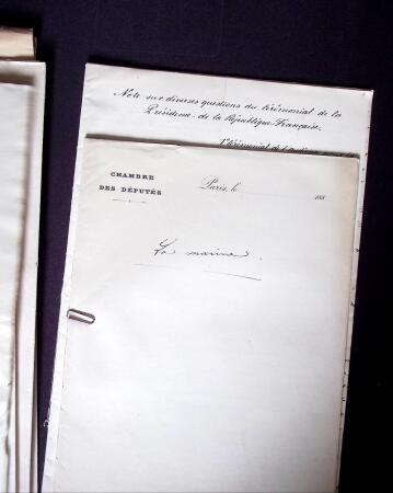 AUTOGRAPHES Très intéressante archive provenant de Louis Andrieux (père adultérin de Louis Aragon), préfet de Police de Paris, député du Rhône,