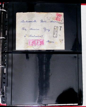 1890-1998 Classeur avec 48  lettres/cartes taxées