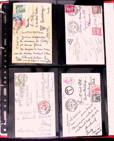 1890-1998 Classeur avec 48  lettres/cartes taxées