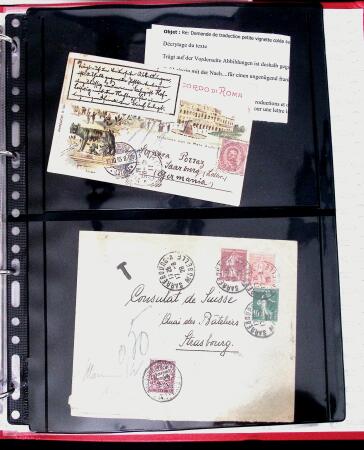 1890-1998 Classeur avec 48  lettres/cartes taxées