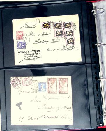 1890-1998 Classeur avec 48  lettres/cartes taxées