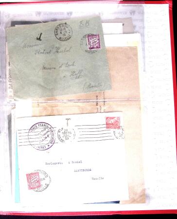 1890-1998 Classeur avec 48  lettres/cartes taxées