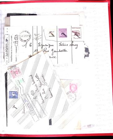 1890-1998 Classeur avec 48  lettres/cartes taxées