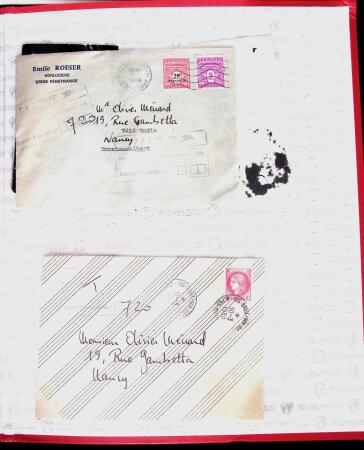 1890-1998 Classeur avec 48  lettres/cartes taxées