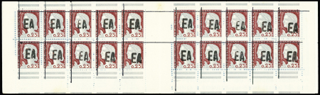 Carnet de 20 timbres 0f25 Marianne de Decaris avec