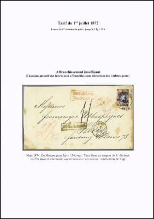 1872 Rate : Balance collection of 8 covers mounted