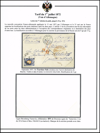 1872 Rate : Balance collection of 8 covers mounted