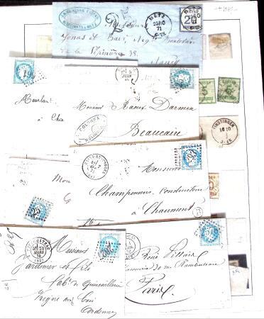 1855-1905 Lot amusant de lettres avec partie Alsace-Lorraine
