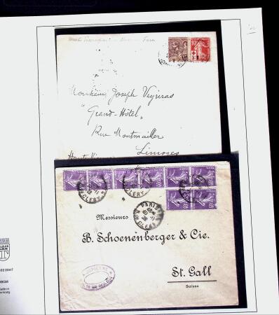 1855-1905 Lot amusant de lettres avec partie Alsace-Lorraine