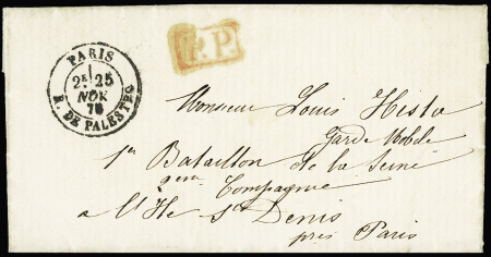 Deux lettres datées de Paris et postées à St Denis
