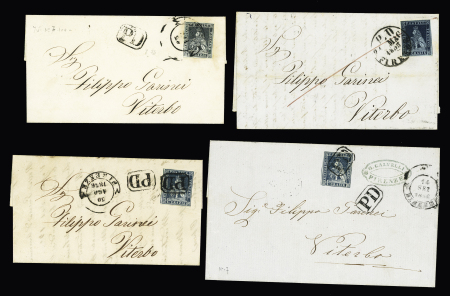 1851-60, Selection of classic covers comprising seven